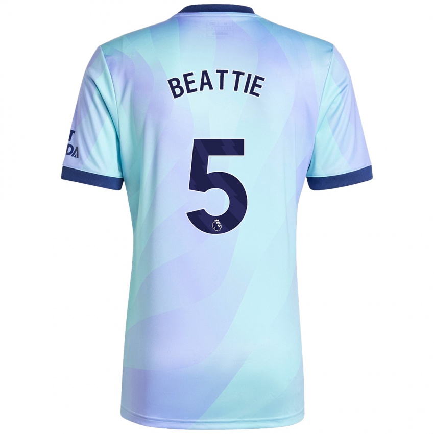 Bambino Maglia Jen Beattie #5 Acquamarina Kit Gara Third 2024/25 Maglietta