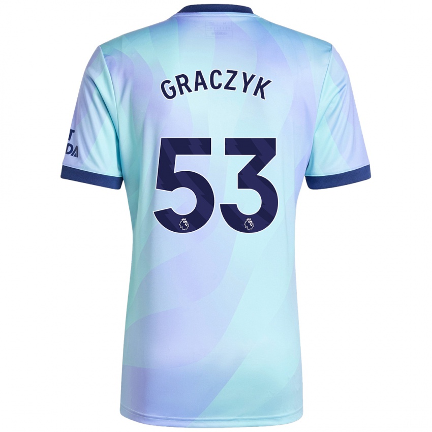 Bambino Maglia Hubert Graczyk #53 Acquamarina Kit Gara Third 2024/25 Maglietta