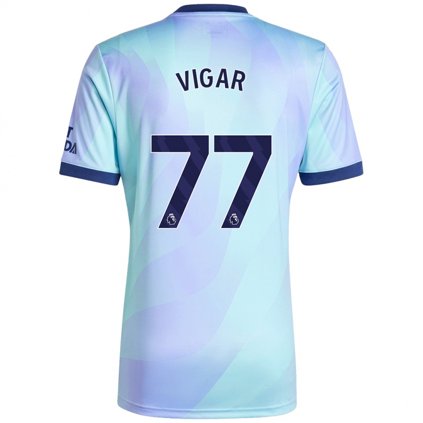 Bambino Maglia Billy Vigar #77 Acquamarina Kit Gara Third 2024/25 Maglietta