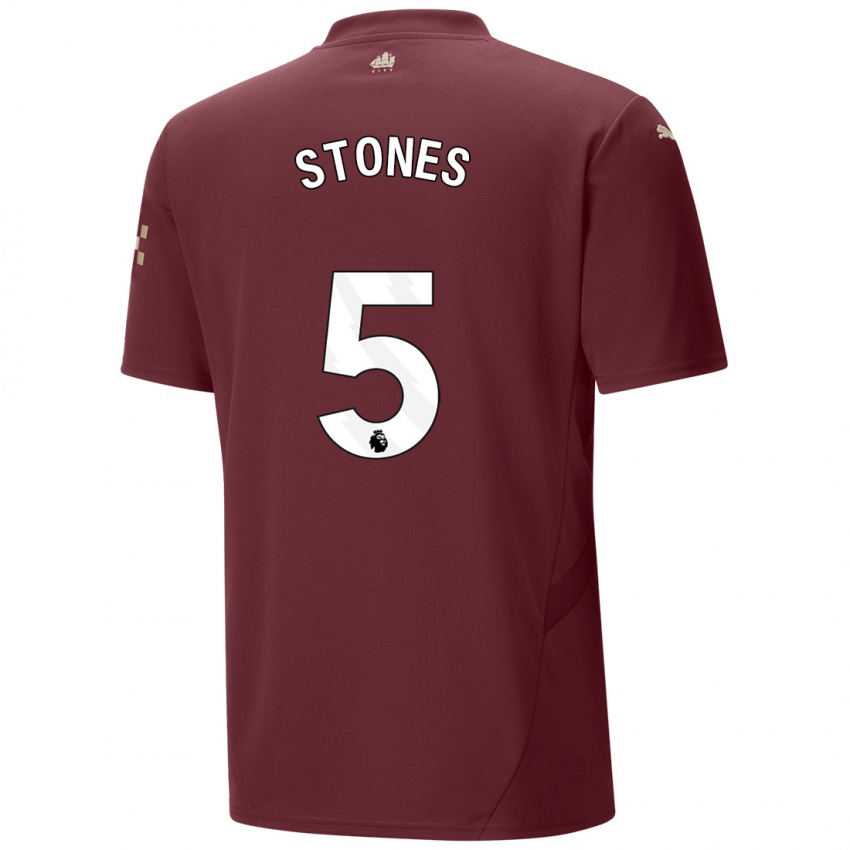 Bambino Maglia John Stones #5 Marrone Kit Gara Third 2024/25 Maglietta