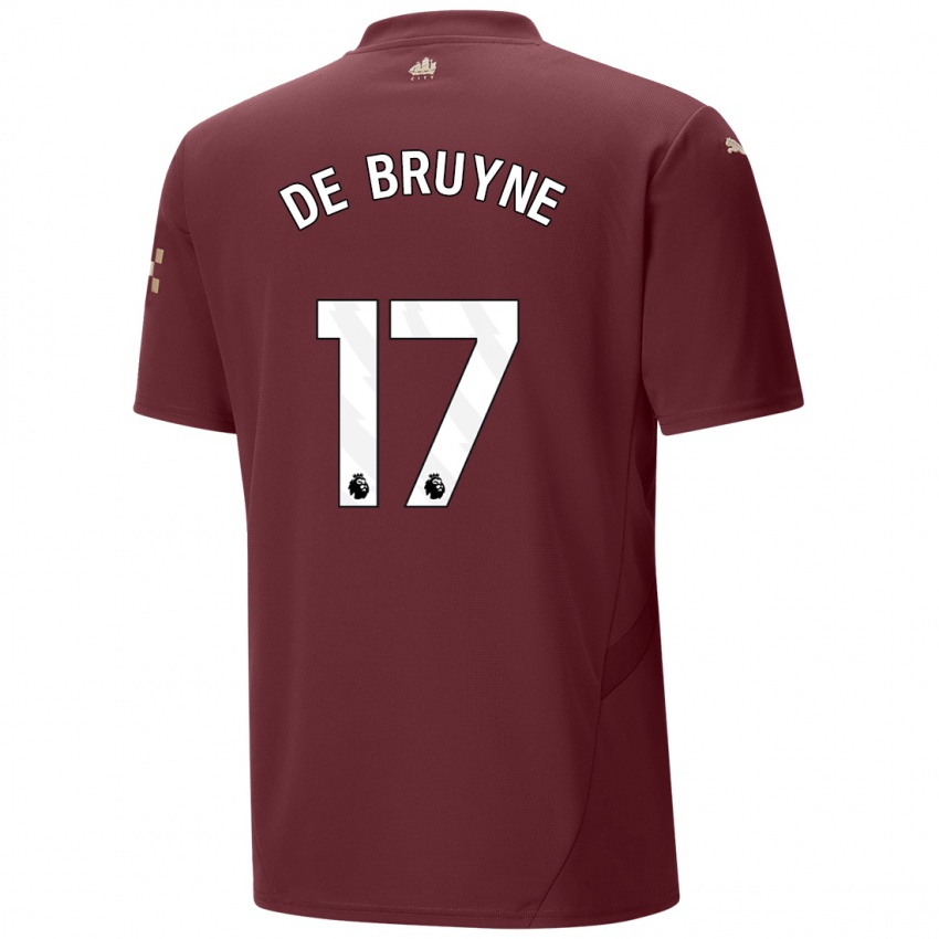 Bambino Maglia Kevin De Bruyne #17 Marrone Kit Gara Third 2024/25 Maglietta