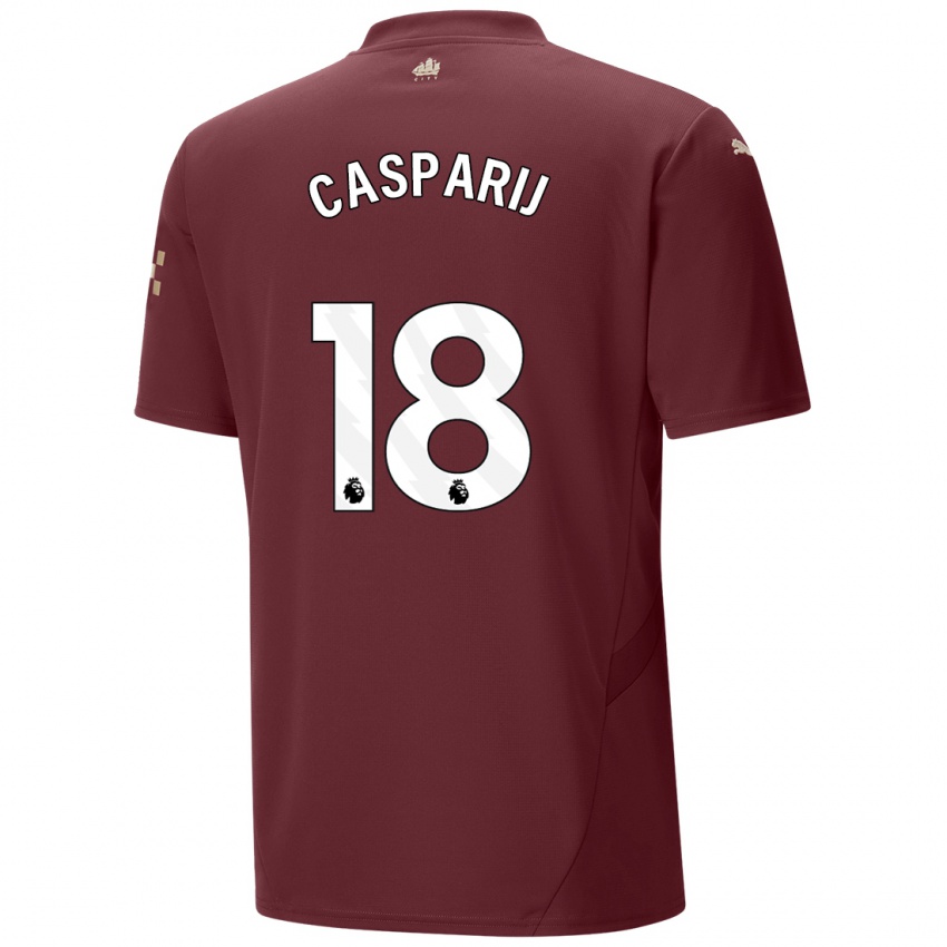 Bambino Maglia Kerstin Casparij #18 Marrone Kit Gara Third 2024/25 Maglietta