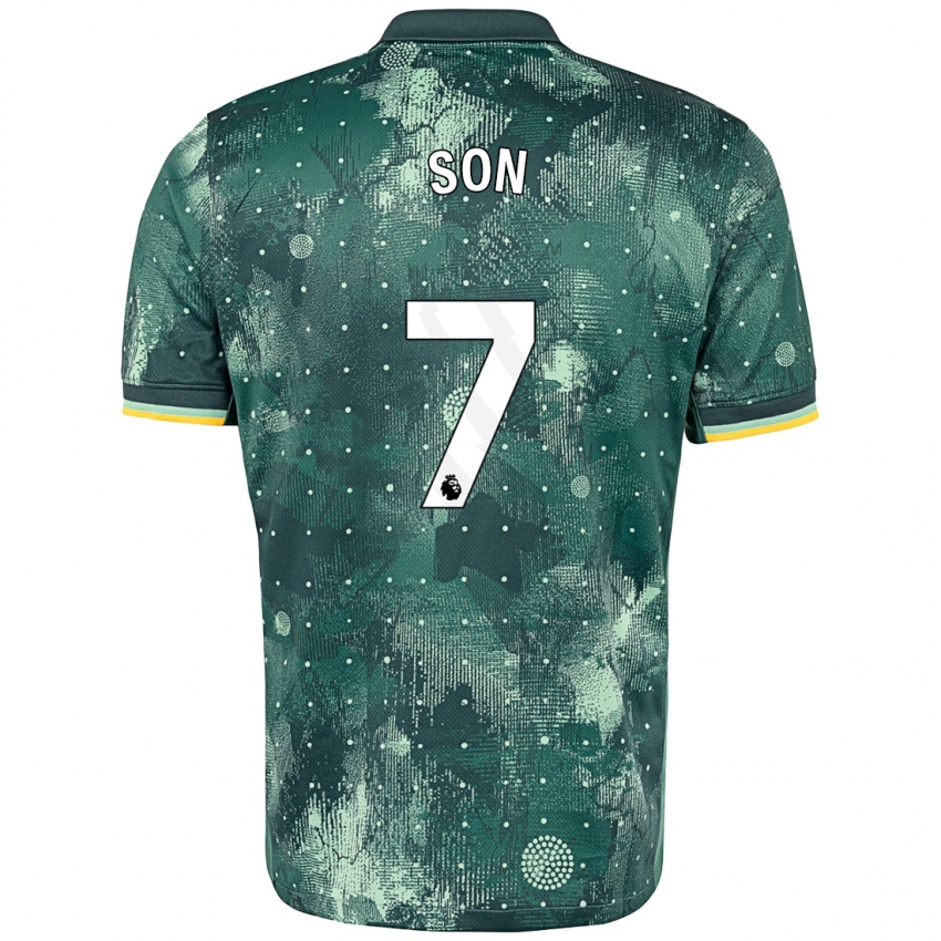 Bambino Maglia Heung-Min Son #7 Verde Menta Kit Gara Third 2024/25 Maglietta