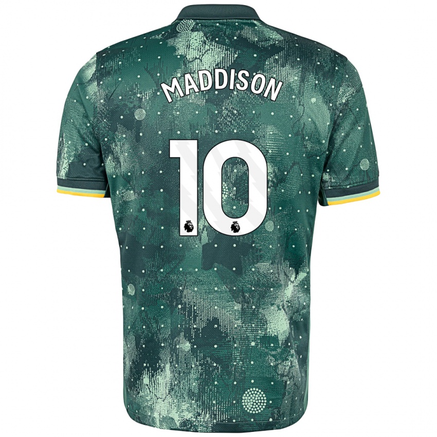 Bambino Maglia James Maddison #10 Verde Menta Kit Gara Third 2024/25 Maglietta