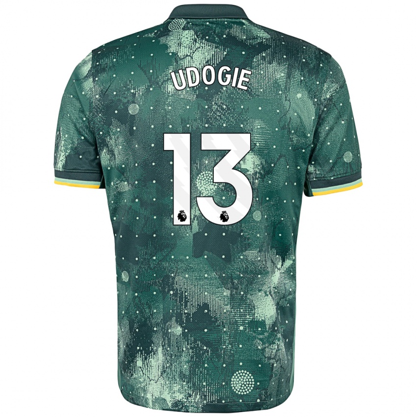 Bambino Maglia Destiny Udogie #13 Verde Menta Kit Gara Third 2024/25 Maglietta