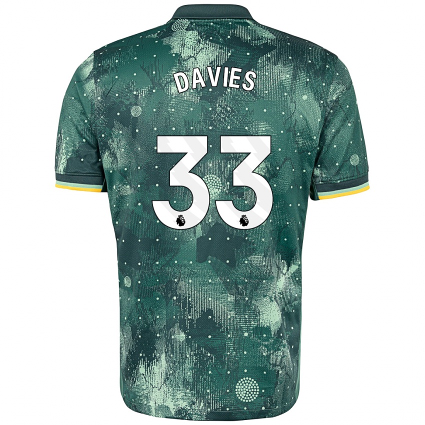 Bambino Maglia Ben Davies #33 Verde Menta Kit Gara Third 2024/25 Maglietta