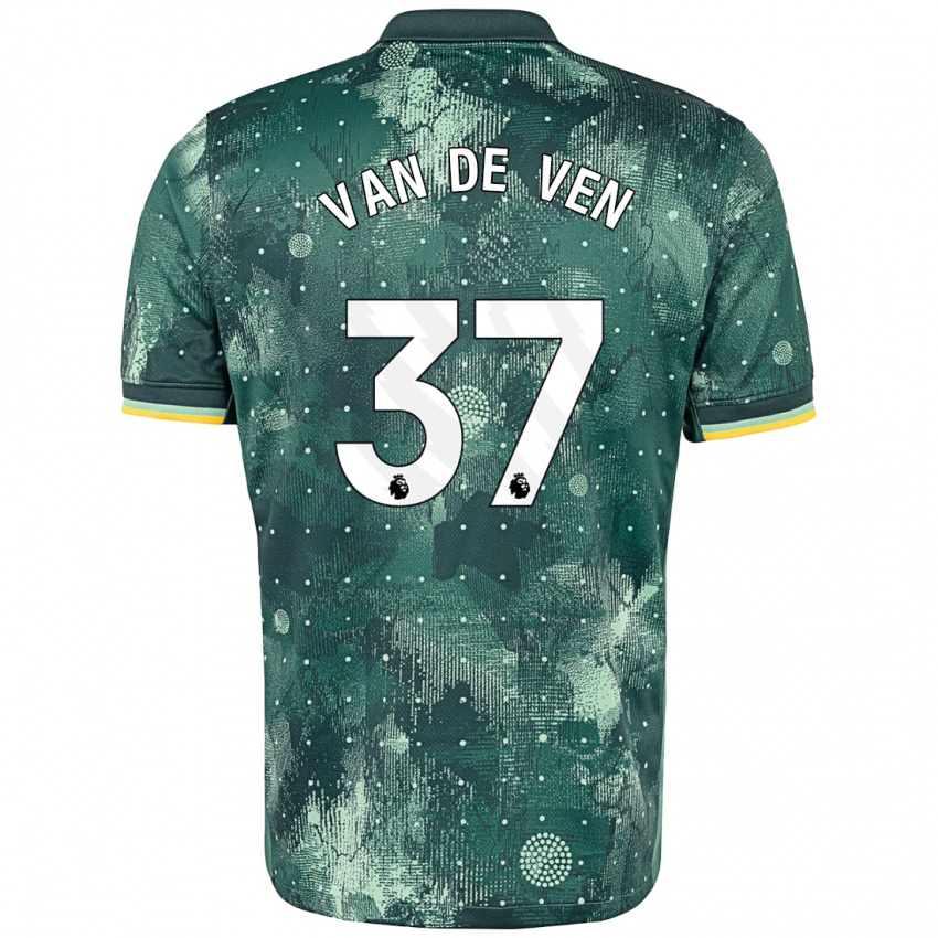 Bambino Maglia Micky Van De Ven #37 Verde Menta Kit Gara Third 2024/25 Maglietta