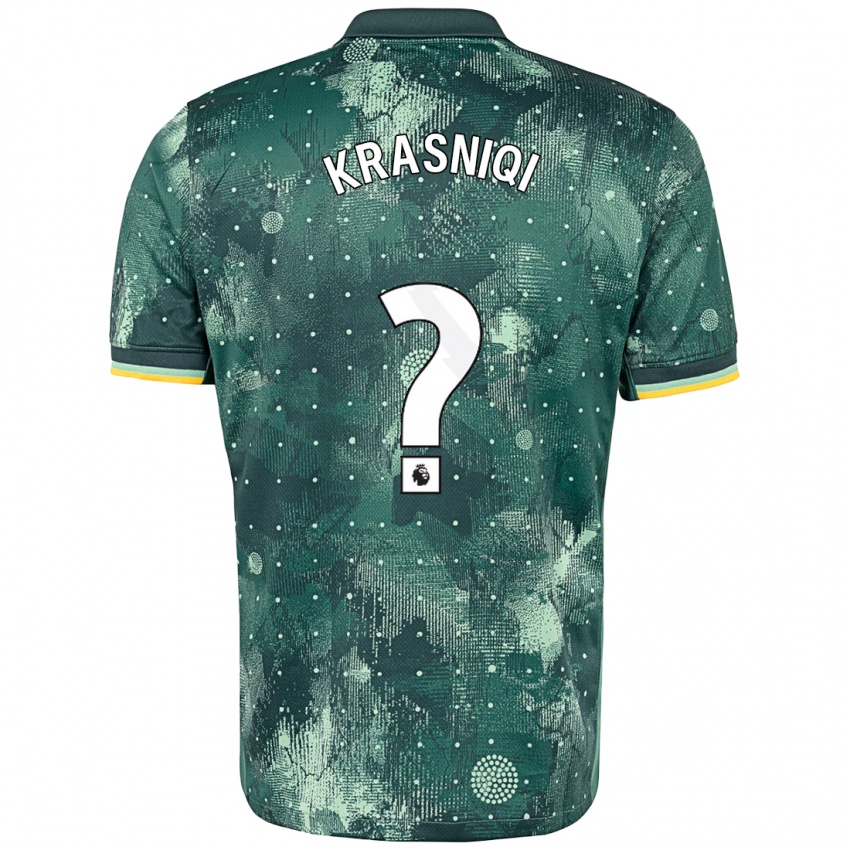 Bambino Maglia Elliot Krasniqi #0 Verde Menta Kit Gara Third 2024/25 Maglietta