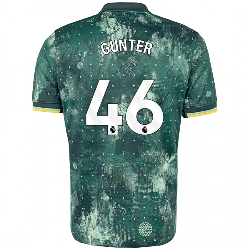 Bambino Maglia Luca Gunter #46 Verde Menta Kit Gara Third 2024/25 Maglietta