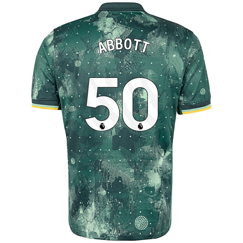 Bambino Maglia George Abbott #50 Verde Menta Kit Gara Third 2024/25 Maglietta