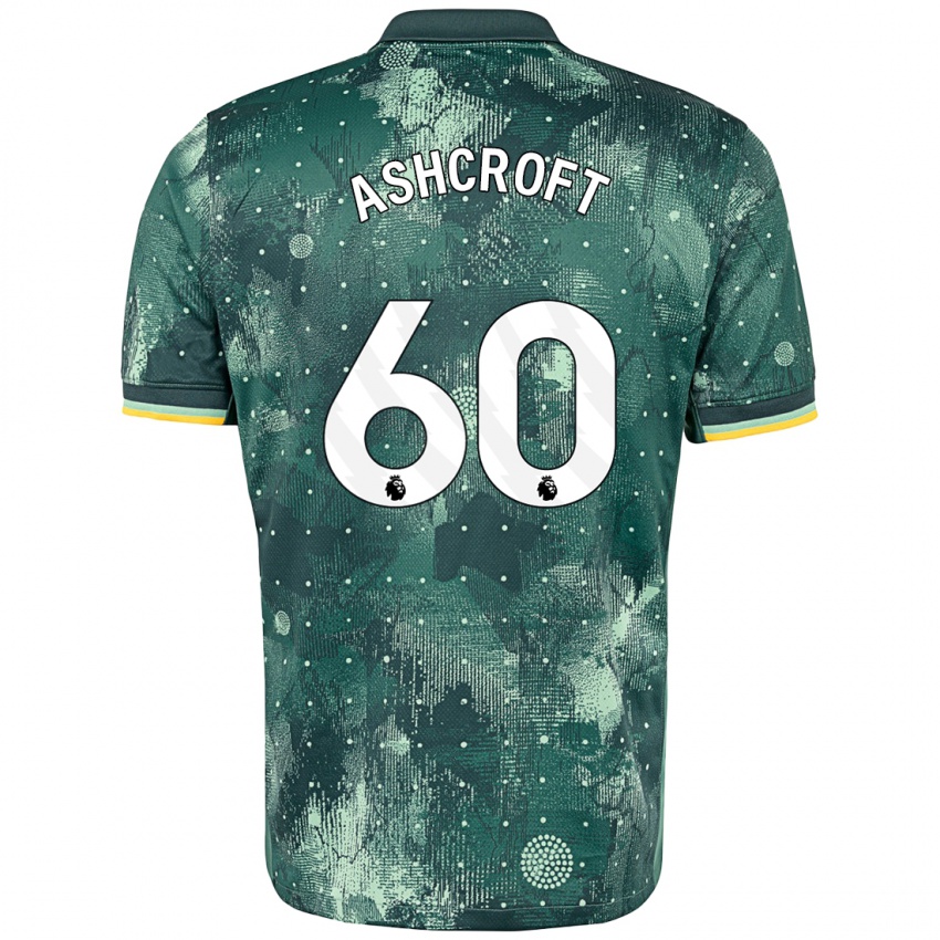 Bambino Maglia Tyrell Ashcroft #60 Verde Menta Kit Gara Third 2024/25 Maglietta