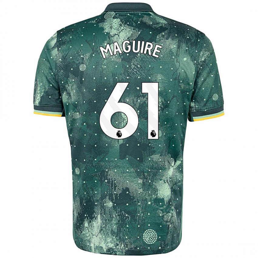 Bambino Maglia Aaron Maguire #61 Verde Menta Kit Gara Third 2024/25 Maglietta