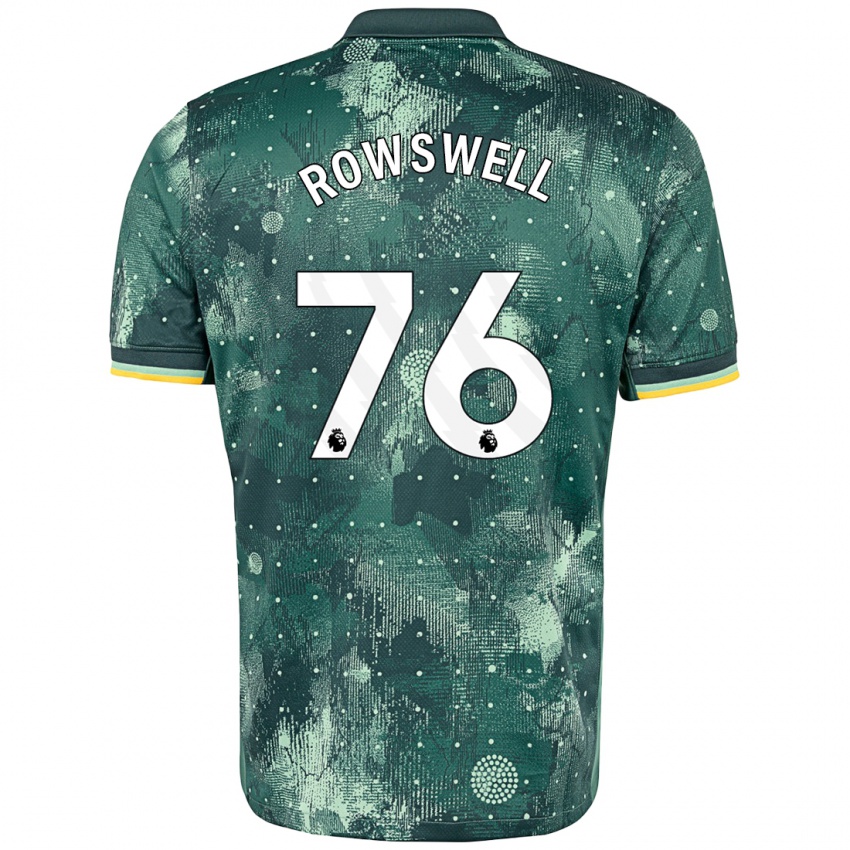 Bambino Maglia James Rowswell #76 Verde Menta Kit Gara Third 2024/25 Maglietta