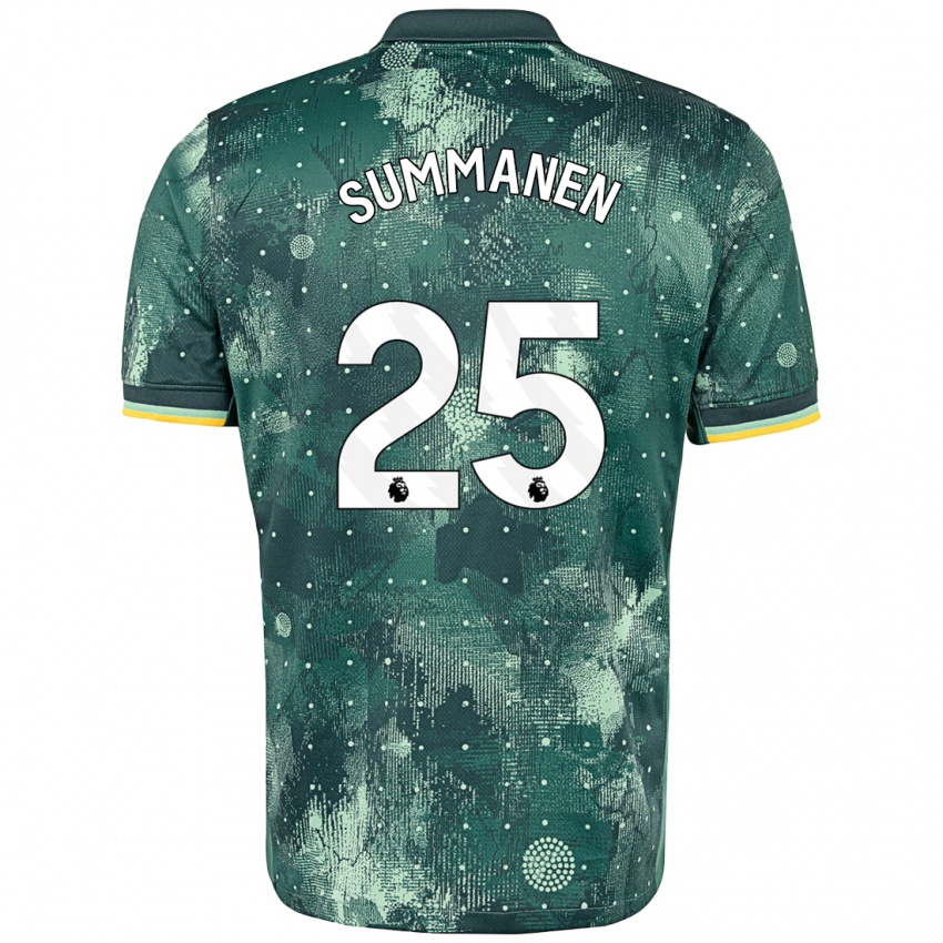 Bambino Maglia Eveliina Summanen #25 Verde Menta Kit Gara Third 2024/25 Maglietta