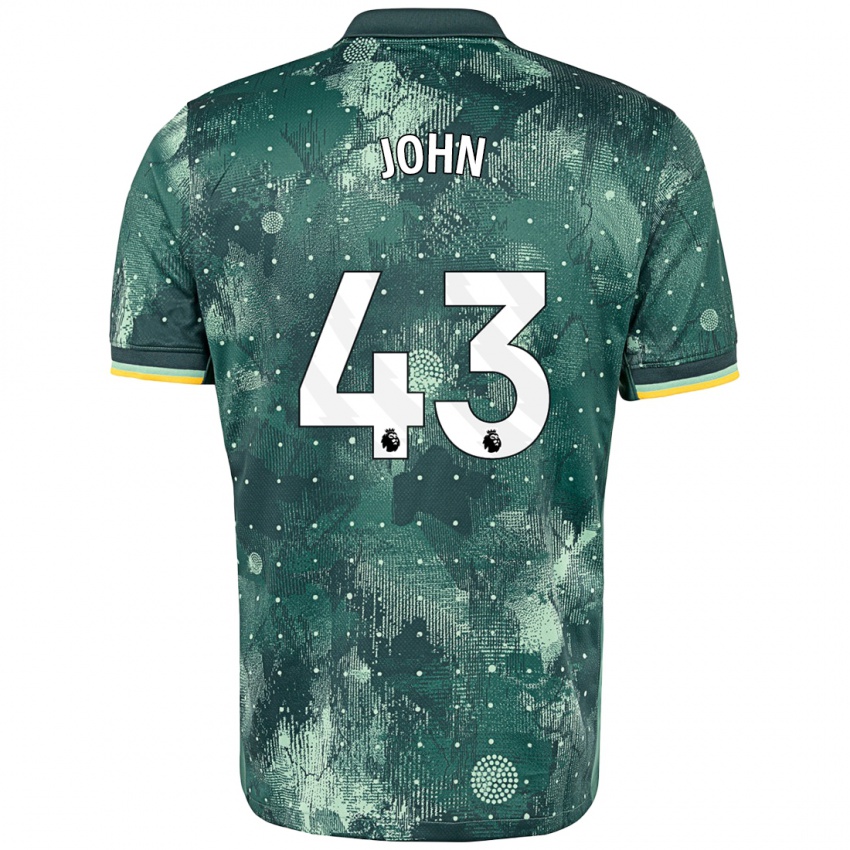 Bambino Maglia Nile John #43 Verde Menta Kit Gara Third 2024/25 Maglietta