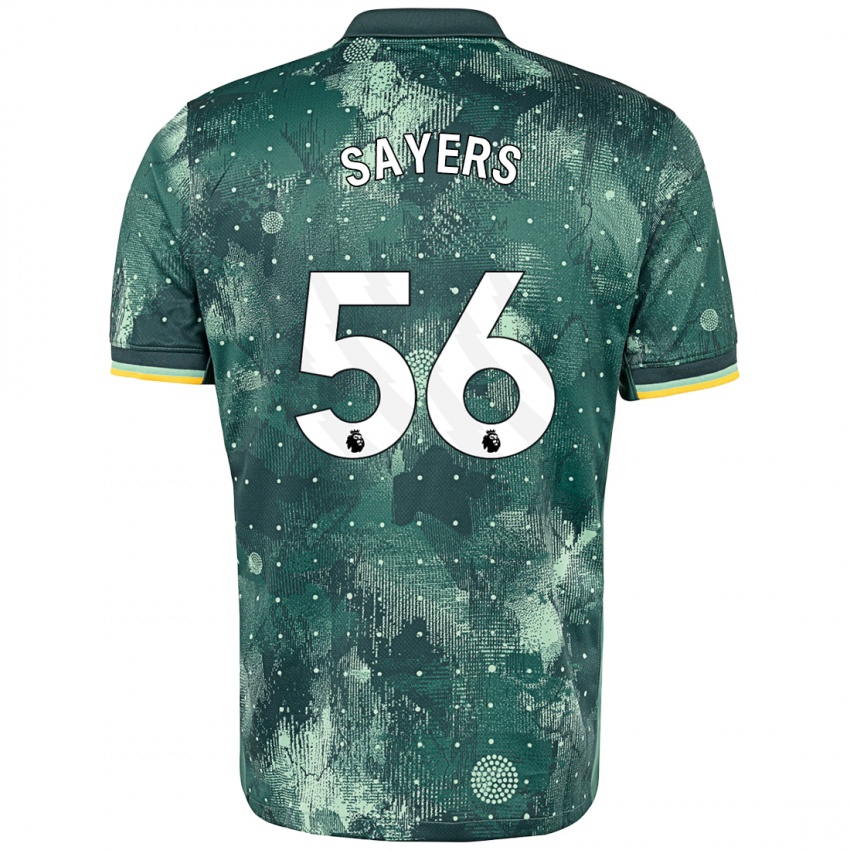 Bambino Maglia Charlie Sayers #56 Verde Menta Kit Gara Third 2024/25 Maglietta