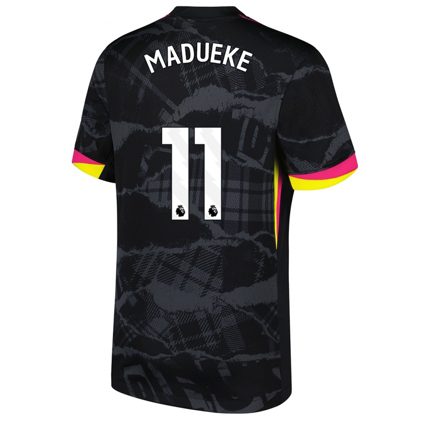 Bambino Maglia Noni Madueke #11 Nero Rosa Kit Gara Third 2024/25 Maglietta