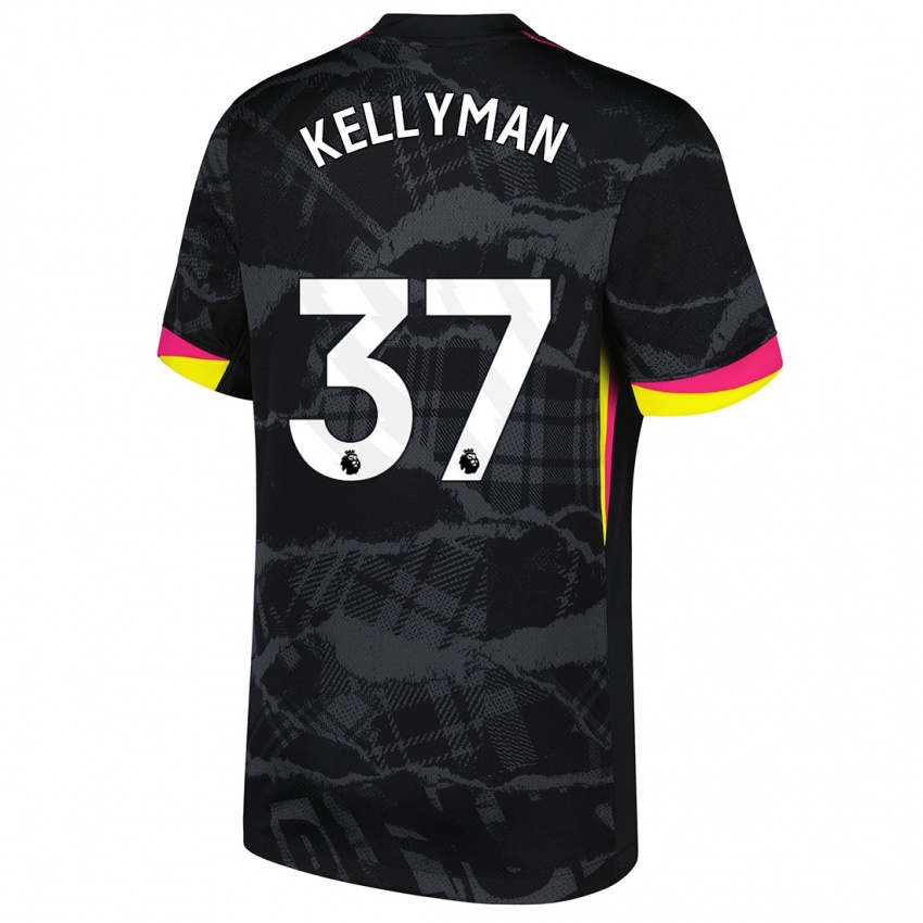 Bambino Maglia Omari Kellyman #37 Nero Rosa Kit Gara Third 2024/25 Maglietta