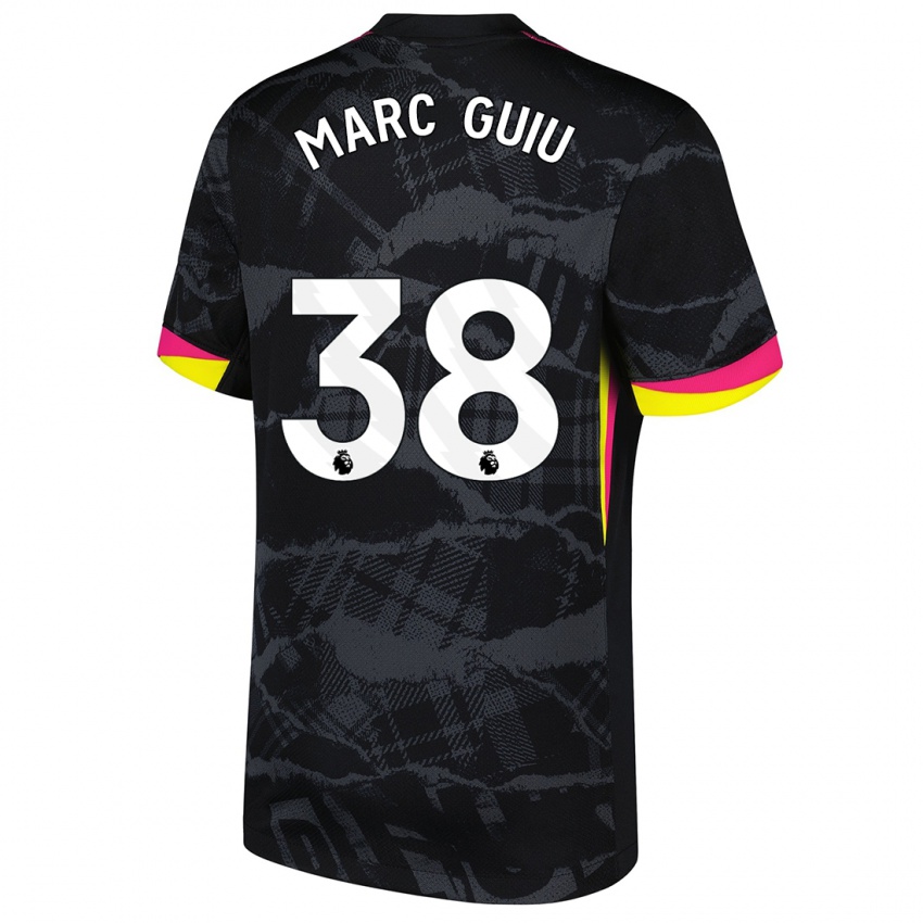 Bambino Maglia Marc Guiu #38 Nero Rosa Kit Gara Third 2024/25 Maglietta