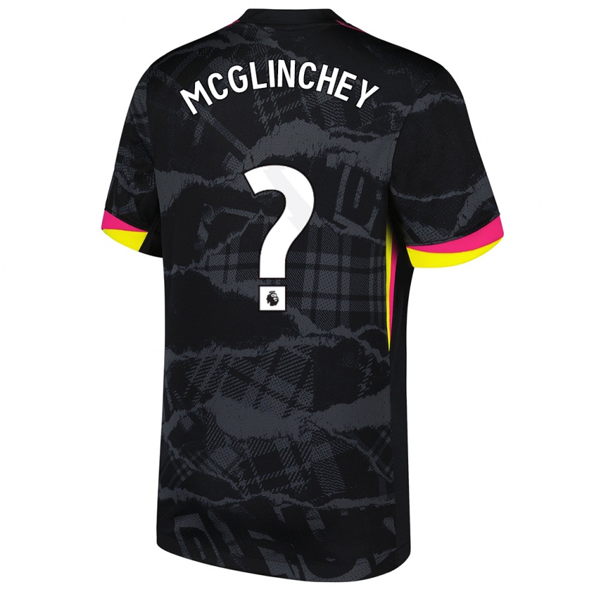 Bambino Maglia Harry Mcglinchey #0 Nero Rosa Kit Gara Third 2024/25 Maglietta