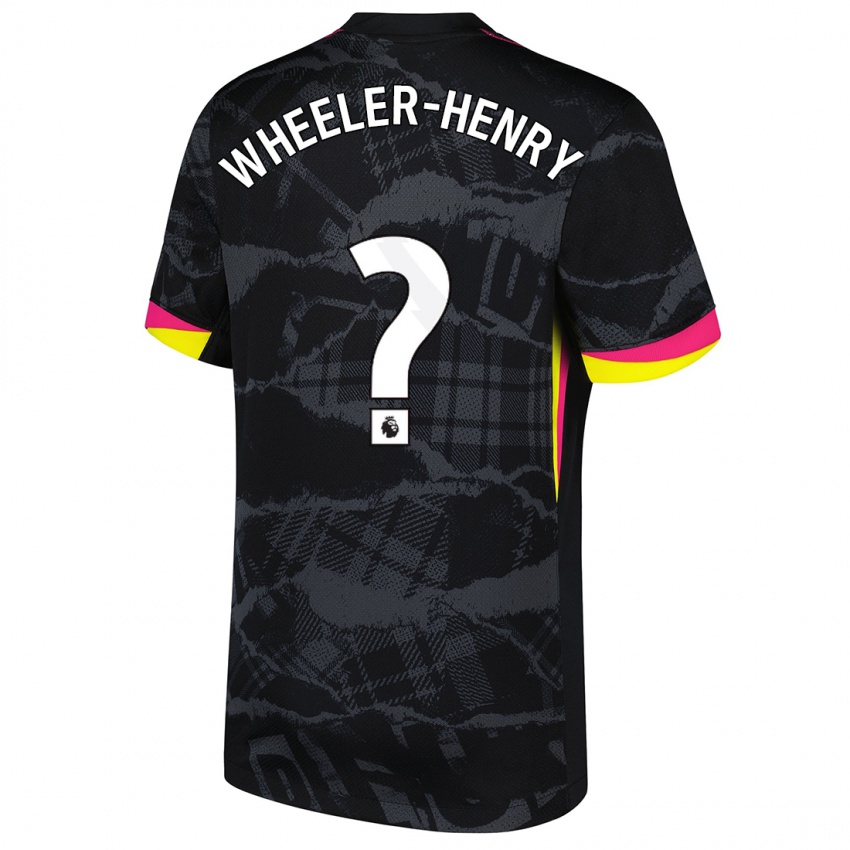 Bambino Maglia Joseph Wheeler-Henry #0 Nero Rosa Kit Gara Third 2024/25 Maglietta