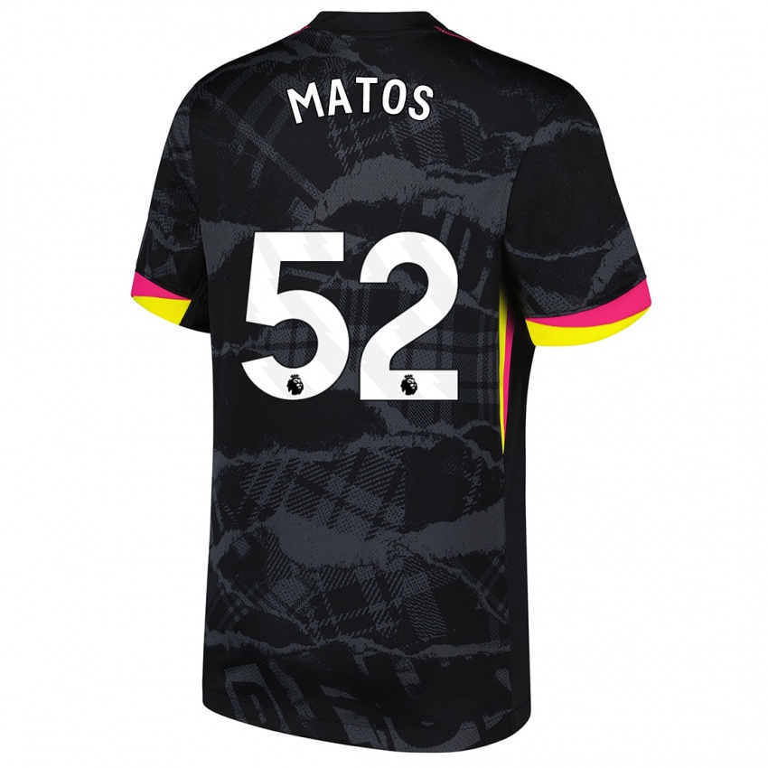 Bambino Maglia Alex Matos #52 Nero Rosa Kit Gara Third 2024/25 Maglietta