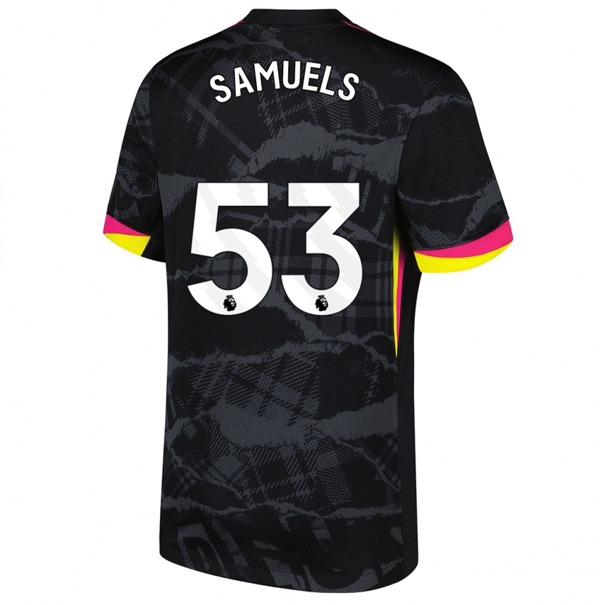 Bambino Maglia Ishé Samuels-Smith #53 Nero Rosa Kit Gara Third 2024/25 Maglietta