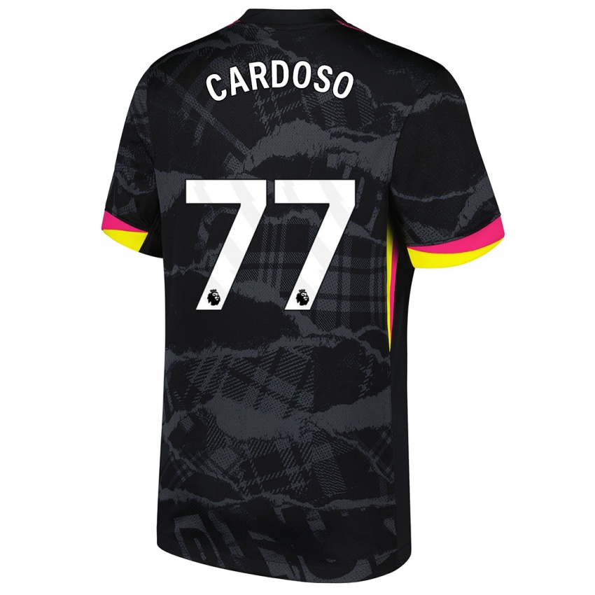 Bambino Maglia Leo Cardoso #77 Nero Rosa Kit Gara Third 2024/25 Maglietta