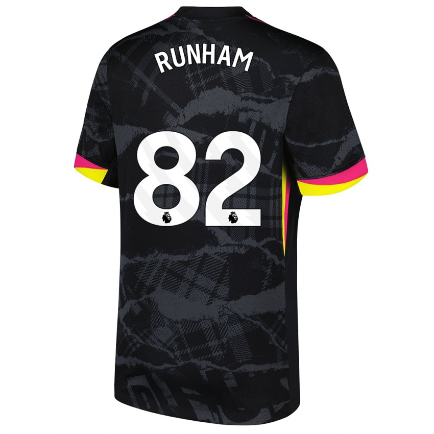 Bambino Maglia Frankie Runham #82 Nero Rosa Kit Gara Third 2024/25 Maglietta