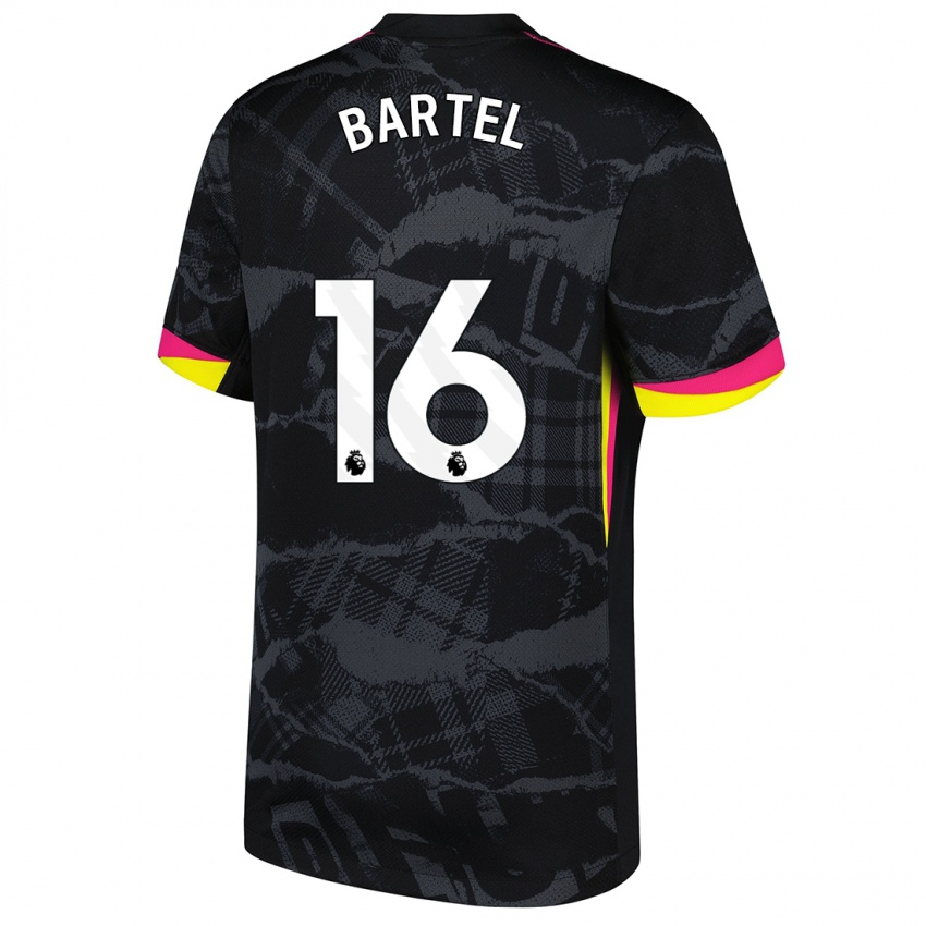 Bambino Maglia Júlia Bartel #16 Nero Rosa Kit Gara Third 2024/25 Maglietta