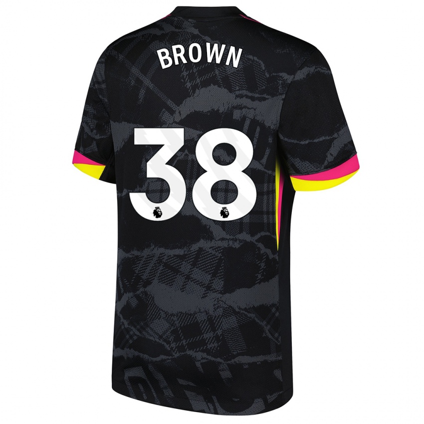 Bambino Maglia Cerys Brown #38 Nero Rosa Kit Gara Third 2024/25 Maglietta