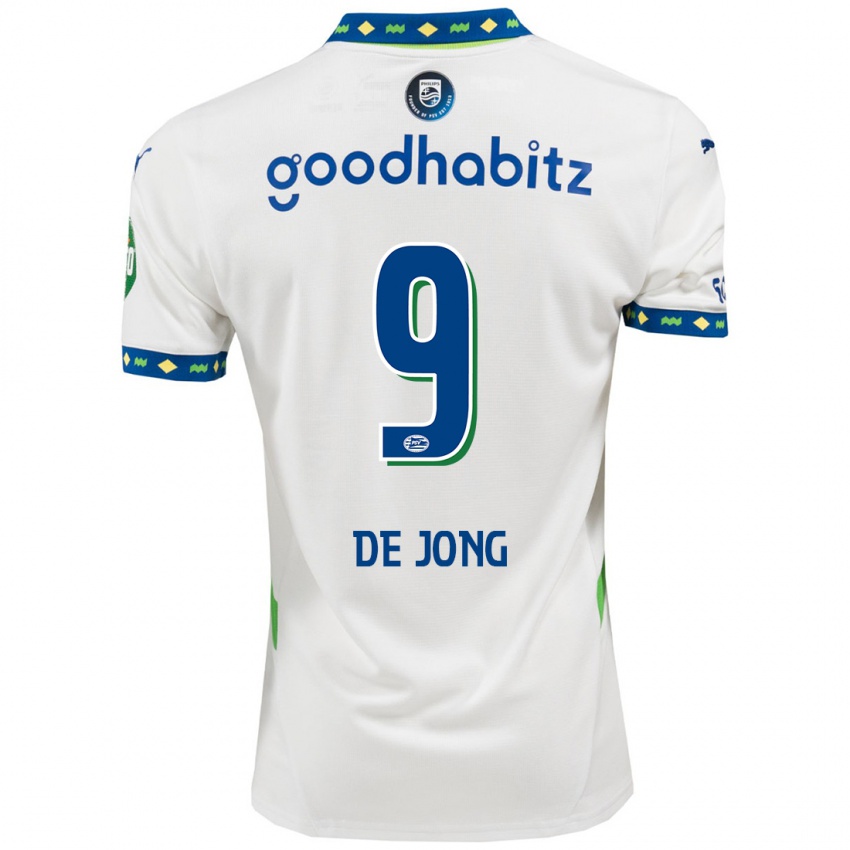 Bambino Maglia Luuk De Jong #9 Bianco Blu Scuro Kit Gara Third 2024/25 Maglietta