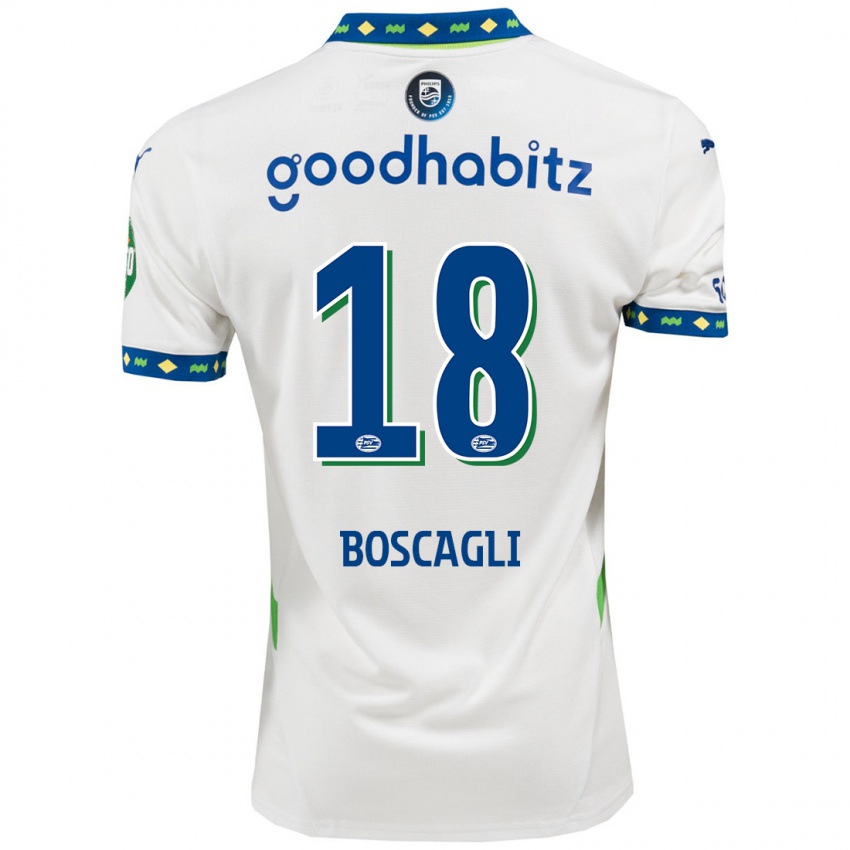 Bambino Maglia Olivier Boscagli #18 Bianco Blu Scuro Kit Gara Third 2024/25 Maglietta