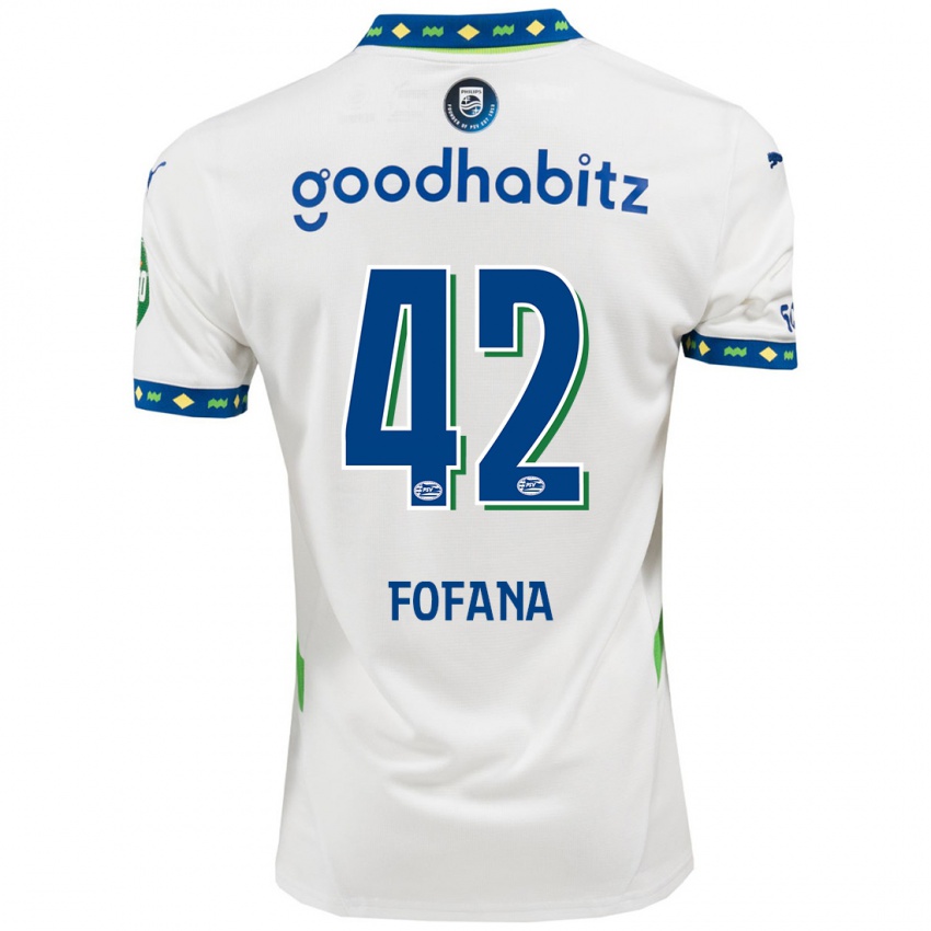 Bambino Maglia Fodé Fofana #42 Bianco Blu Scuro Kit Gara Third 2024/25 Maglietta