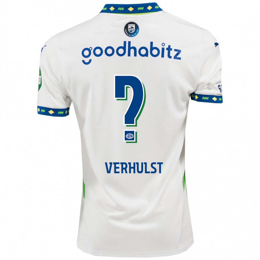 Bambino Maglia Gino Verhulst #0 Bianco Blu Scuro Kit Gara Third 2024/25 Maglietta