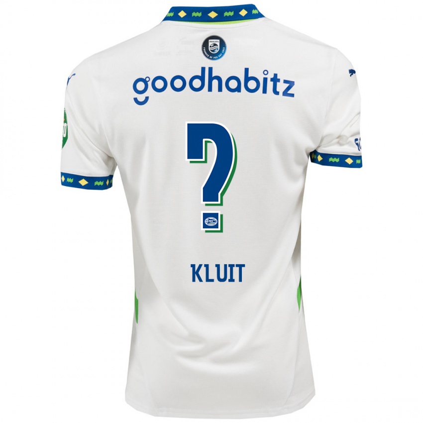 Bambino Maglia Fabio Kluit #0 Bianco Blu Scuro Kit Gara Third 2024/25 Maglietta