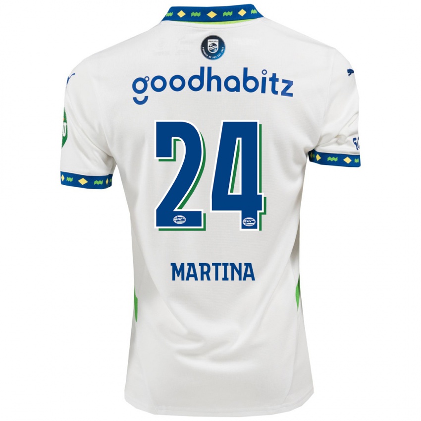 Bambino Maglia Shijona Martina #24 Bianco Blu Scuro Kit Gara Third 2024/25 Maglietta