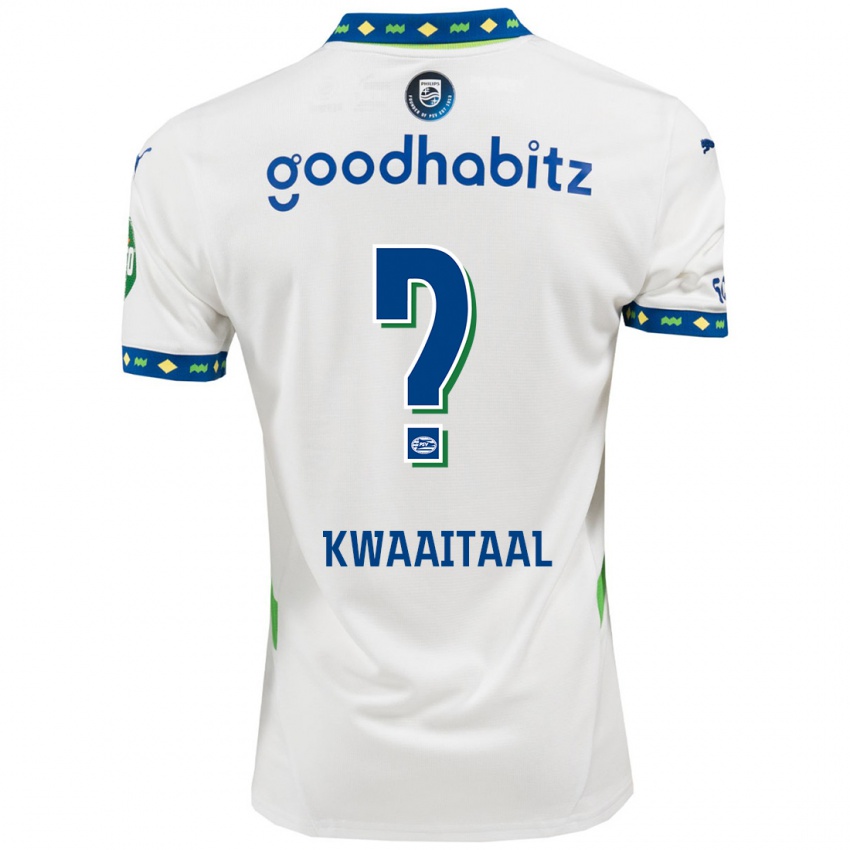 Bambino Maglia Julian Kwaaitaal #0 Bianco Blu Scuro Kit Gara Third 2024/25 Maglietta