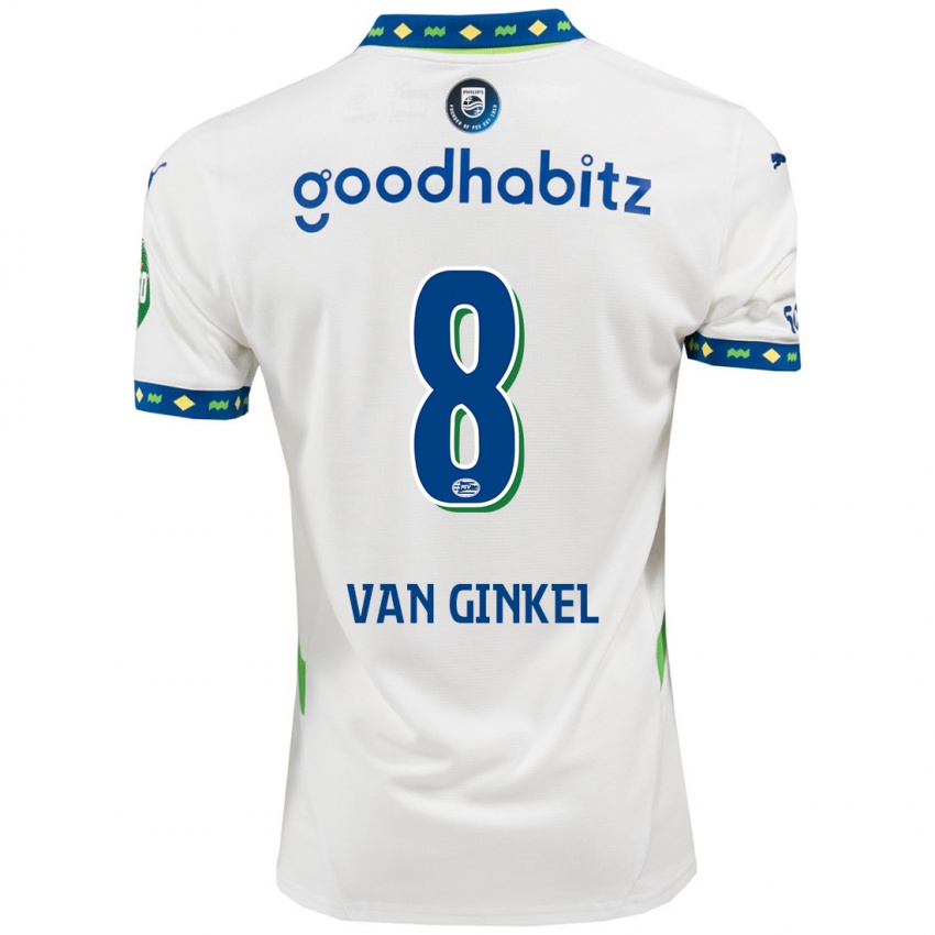 Bambino Maglia Marco Van Ginkel #8 Bianco Blu Scuro Kit Gara Third 2024/25 Maglietta