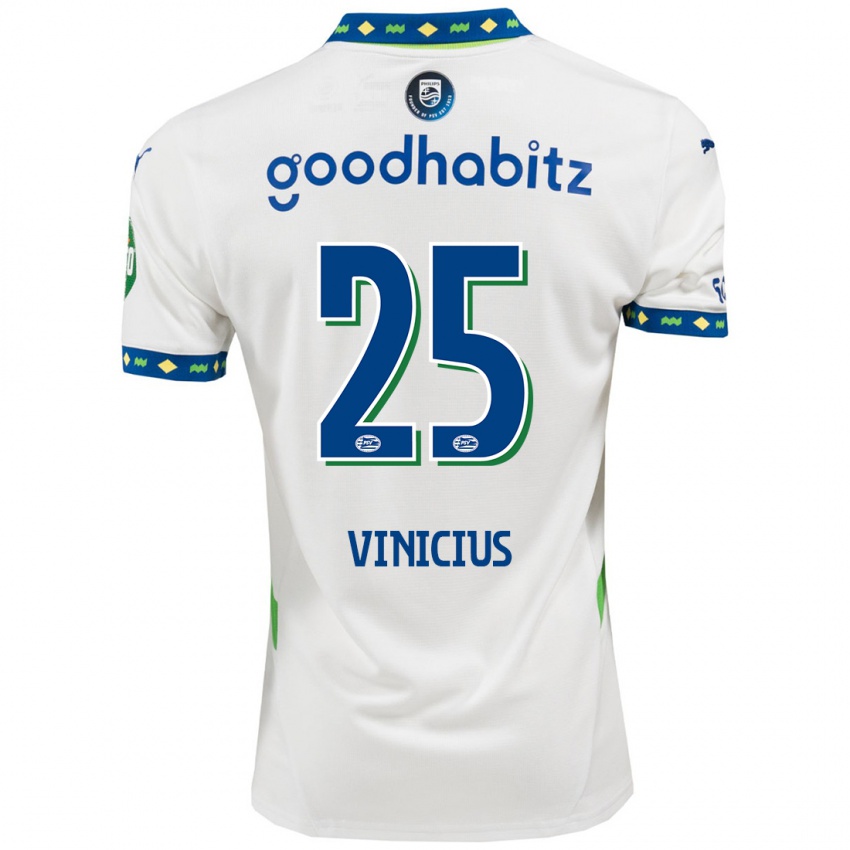 Bambino Maglia Carlos Vinicius #25 Bianco Blu Scuro Kit Gara Third 2024/25 Maglietta