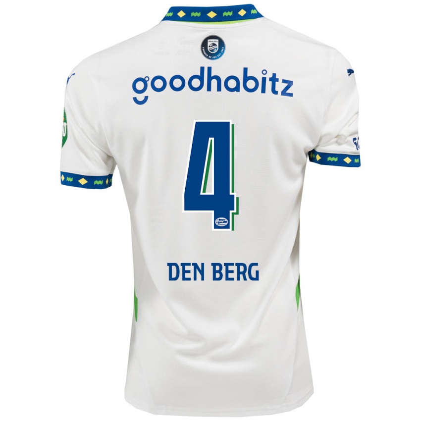 Bambino Maglia Mandy Van Den Berg #4 Bianco Blu Scuro Kit Gara Third 2024/25 Maglietta