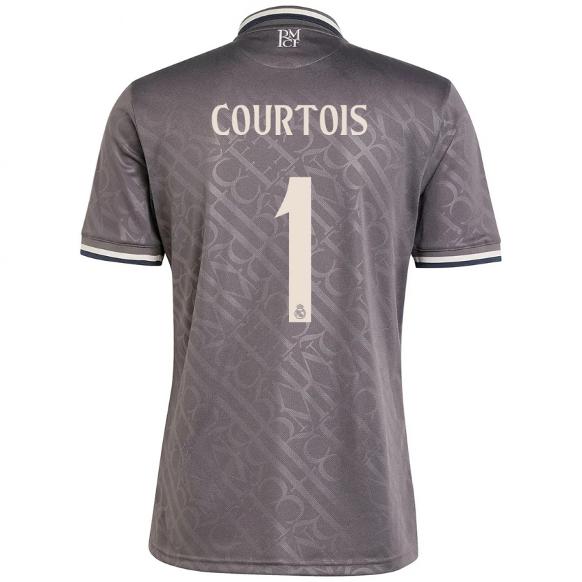 Bambino Maglia Thibaut Courtois #1 Antracite Kit Gara Third 2024/25 Maglietta