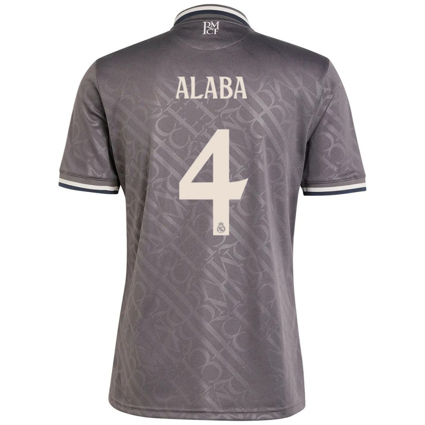 Bambino Maglia David Alaba #4 Antracite Kit Gara Third 2024/25 Maglietta