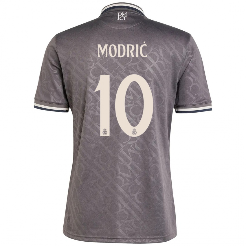 Bambino Maglia Luka Modric #10 Antracite Kit Gara Third 2024/25 Maglietta