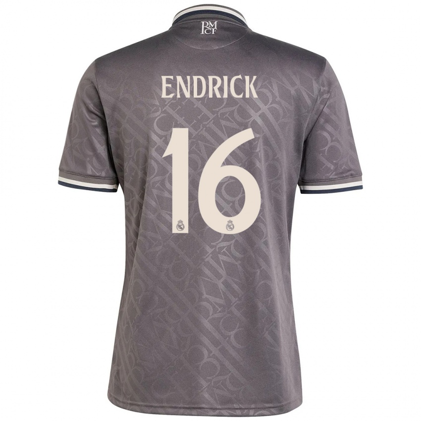 Bambino Maglia Endrick #16 Antracite Kit Gara Third 2024/25 Maglietta