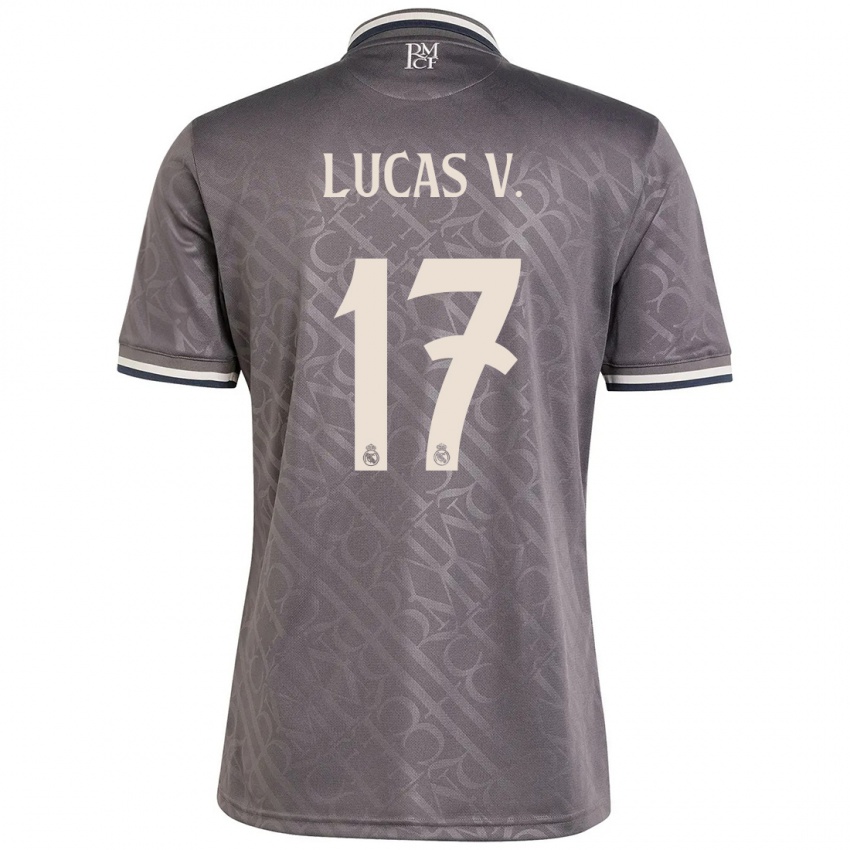 Bambino Maglia Lucas Vazquez #17 Antracite Kit Gara Third 2024/25 Maglietta