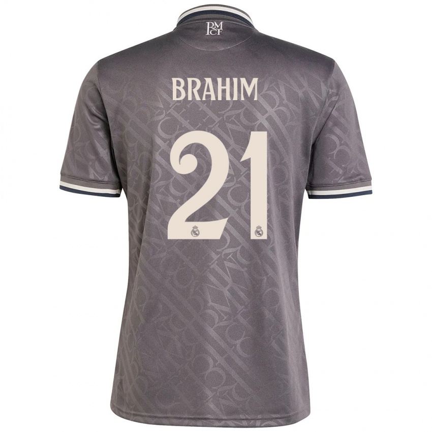 Bambino Maglia Brahim Diaz #21 Antracite Kit Gara Third 2024/25 Maglietta