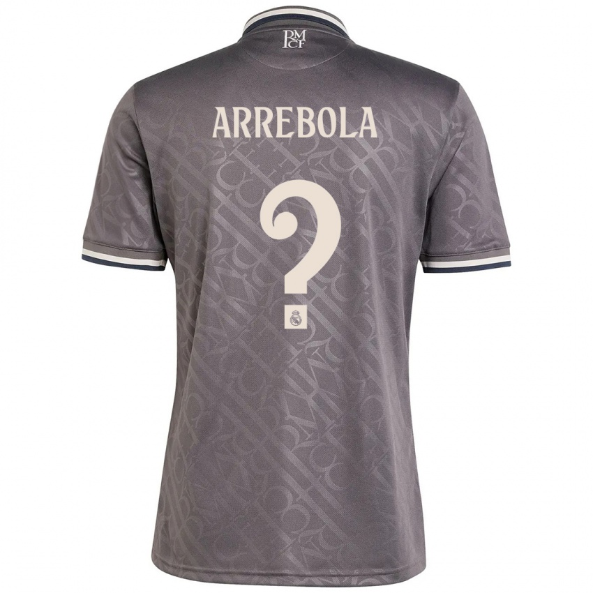 Bambino Maglia Hugo Arrebola #0 Antracite Kit Gara Third 2024/25 Maglietta