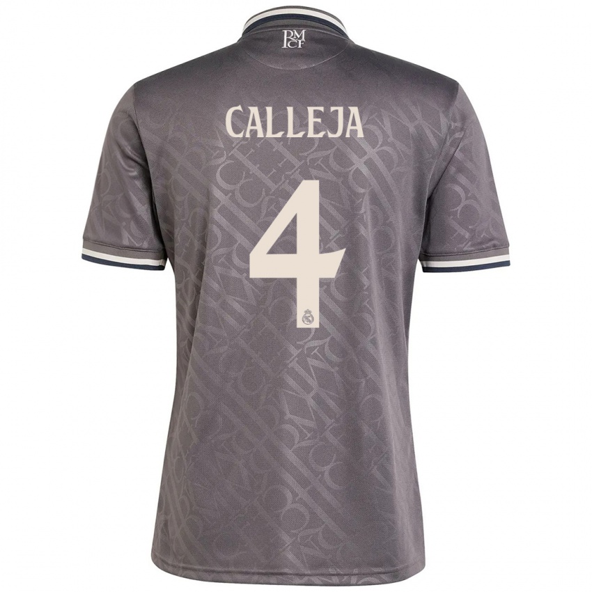 Bambino Maglia Jaime Calleja #4 Antracite Kit Gara Third 2024/25 Maglietta