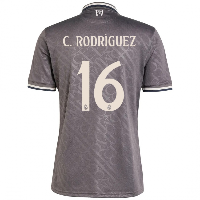 Bambino Maglia Carlos Rodríguez #16 Antracite Kit Gara Third 2024/25 Maglietta